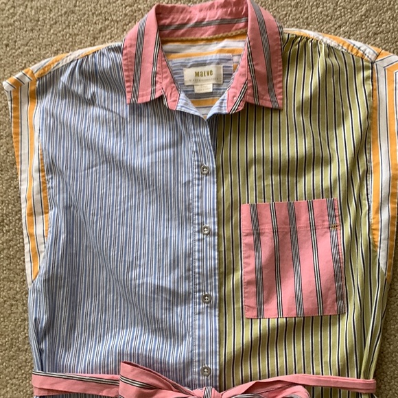 Anthropologie Maeve Shirt Dress— Looks Great Over Jeans too- 2 Side Pockets - Picture 2 of 13